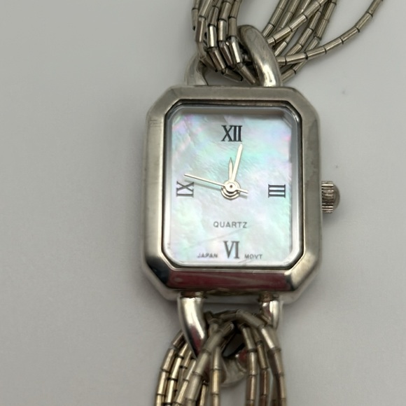 Ecclissi Liquid Sterling Silver Watch With Mother of Pearl Face - Picture 1 of 5